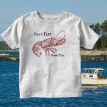 ヴィンテージ航海のレッドロブスターカスタムビーチハウス トドラーTシャツ<br><div class="desc">この祝ヴィンテージ赤いロブスターデザインと海航海の辺と夏。美しいブルーリネンの背景に素朴な赤いロブスターイラストレーションをフェイクセットする。文字カスタムモノグラムまたはビーチを追加する – ファミリー名、文字ハウス名、年など – 好きな家族を削除もしする。あなたのビーチの家、ボート、またはテーマの怠惰な夏の沿岸日に航海の最適結婚。以下のColorfulgalshopのロゴに航海のある他のロブスターとヴィンテージをテーマにしたアイテムをチェックすクリックる。</div>