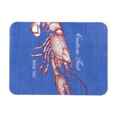 ヴィンテージ航海のレッドロブスターカスタムビーチハウス マグネット (横)