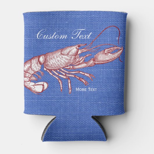 ヴィンテージ航海のレッドロブスターカスタムビーチハウス 缶クーラー (正面)