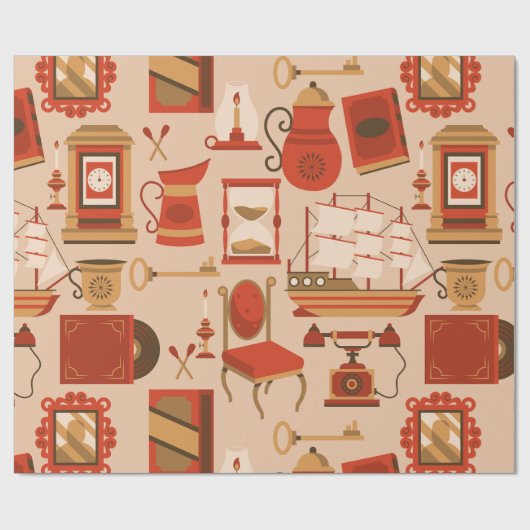 ヴィンテージ航海のレトロ海洋アンティーク船 ラッピングペーパー (フラット)