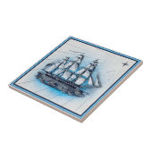 ヴィンテージ航海の出荷グラフ タイル (側面)