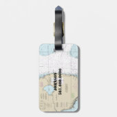ヴィンテージ航海の南フロリダ ラゲッジタグ (裏面縦)