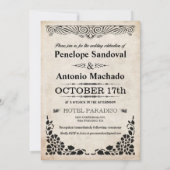 ヴィンテージ航海の旧ファッションド結婚式招待状 招待状 (裏面)