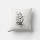 ヴィンテージ航海の枕 クッション (裏面)