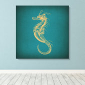 ヴィンテージ航海の海アートシーホース キャンバスプリント (インサイチュ (ウッドフロア))