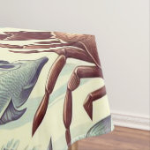 ヴィンテージ航海の海洋生物イラストレーション テーブルクロス (インサイチュ)