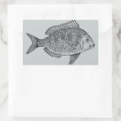 ヴィンテージ航海の海洋芸術イラストレーション 長方形シール (バッグ)