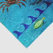 ヴィンテージ航海の深いブルーシー 薄葉紙 (詳細)