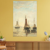 ヴィンテージ航海の港のウォールアートシップ キャンバスプリント (インサイチュ (リビング))