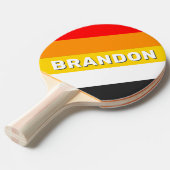 ヴィンテージ航海の港はっきりしたストライプの名 卓球ラケット (正面アングル)