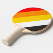 ヴィンテージ航海の港はっきりしたストライプの 卓球ラケット (正面アングル)