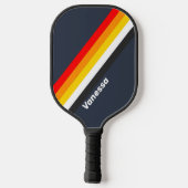 ヴィンテージ航海の港ストライプの名前 ピックルボールラケット (裏面)