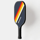 ヴィンテージ航海の港ストライプの名前 ピックルボールラケット (左)