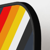 ヴィンテージ航海の港ストライプの名前 ピックルボールラケット (左詳細)