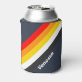 ヴィンテージ航海の港ストライプの名前 缶クーラー (缶裏面)