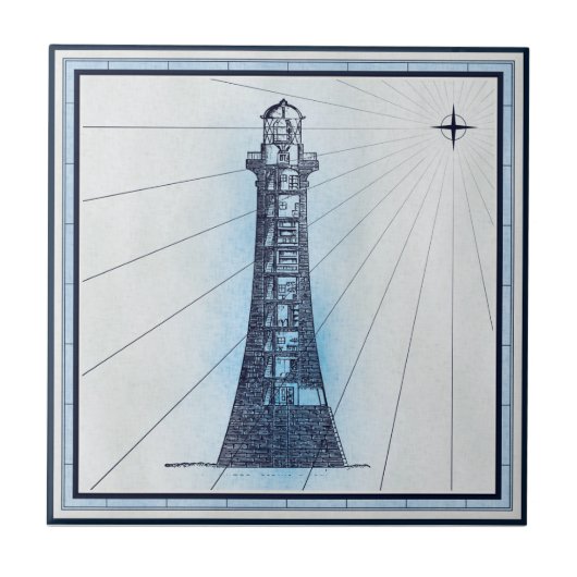 ヴィンテージ航海の灯台 タイル (正面)