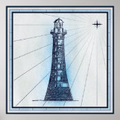 ヴィンテージ航海の灯台 ポスター (正面)