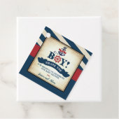 ヴィンテージ航海の男の赤ちゃんシャワーサンキューアホイ フェイバータグ (インサイチュ)