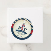 ヴィンテージ航海の男の赤ちゃんシャワーサンキューアホイ フェイバータグ (インサイチュ)