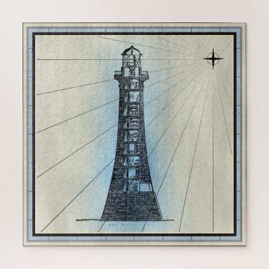 ヴィンテージ航海の立位灯台 ジグソーパズル (縦)