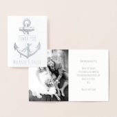 ヴィンテージ航海の結婚いかり銀 箔カード (ディスプレー)