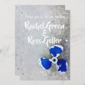 ヴィンテージ航海の結婚式招待状 招待状 (正面/裏面)