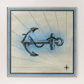 ヴィンテージ航海の船のいかりセーラー海賊 ジグソーパズル (横)