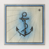 ヴィンテージ航海の船のいかりセーラー海賊 ジグソーパズル (縦)