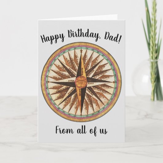 ヴィンテージ航海の船のコンパスナビゲーター帆走 カード (正面)