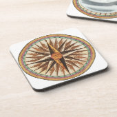 ヴィンテージ航海の船のコンパスナビゲーター帆走 コースター (左側)