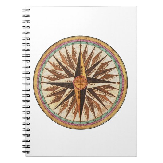 ヴィンテージ航海の船のコンパスナビゲーター帆走 ノートブック (正面)