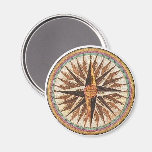 ヴィンテージ航海の船のコンパスナビゲーター帆走 マグネット (正面/裏面)