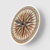 ヴィンテージ航海の船のコンパスナビゲーター帆走 ラウンド壁時計 (傾斜)