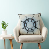 ヴィンテージ航海の船舶の航行用車輪 クッション (椅子)