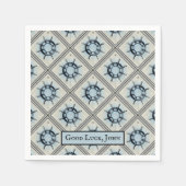 ヴィンテージ航海の船舶の航行用車輪 スタンダードカクテルナプキン (正面)