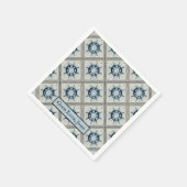 ヴィンテージ航海の船舶の航行用車輪 スタンダードカクテルナプキン (角)