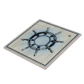 ヴィンテージ航海の船舶の航行用車輪 タイル (側面)