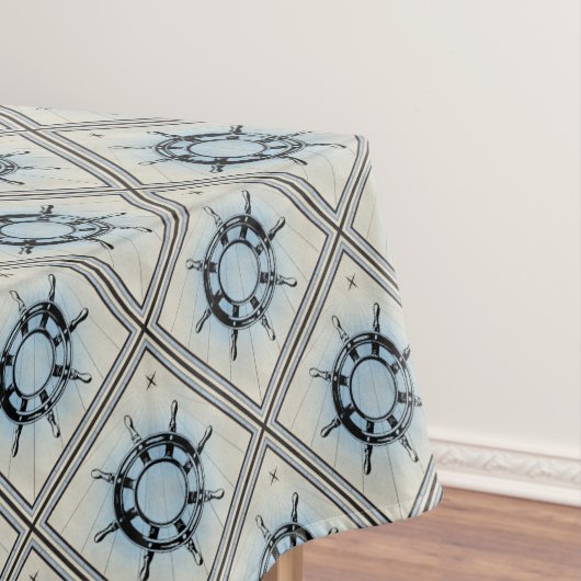 ヴィンテージ航海の船舶の航行用車輪 テーブルクロス (インサイチュ)