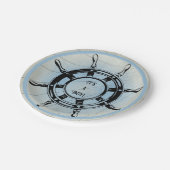 ヴィンテージ航海の船舶の航行用車輪 ペーパープレート (アングル)