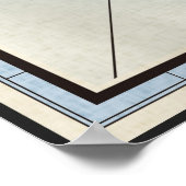 ヴィンテージ航海の船舶の航行用車輪 ポスター (角)