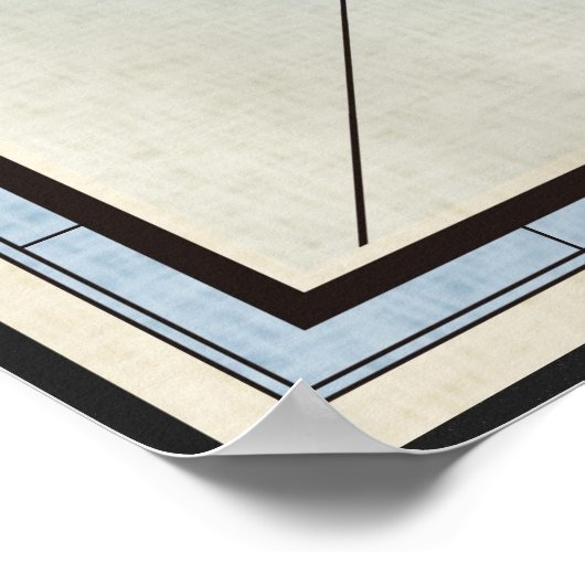 ヴィンテージ航海の船舶の航行用車輪 ポスター (角)