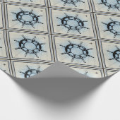 ヴィンテージ航海の船舶の航行用車輪 ラッピングペーパー (角)