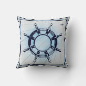 ヴィンテージ航海の船舶用車輪 クッション (裏面)