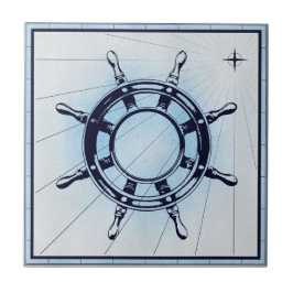 ヴィンテージ航海の船舶用車輪 タイル