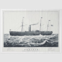 ヴィンテージ航海の蒸気船デクページ