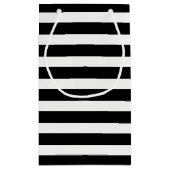 ヴィンテージ航海の金ゴールドいかり、ブラック&金ゴールド結婚ズ スモールペーパーバッグ (裏面)