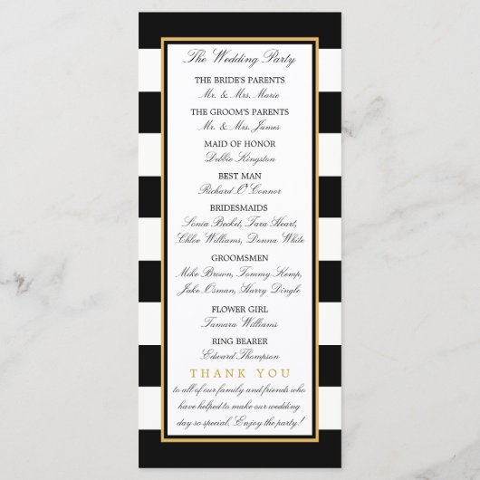 ヴィンテージ航海の金ゴールドいかり、ブラック&金ゴールド結婚ズ プログラム (裏面)