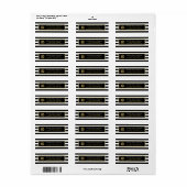 ヴィンテージ航海の金ゴールドホイール、ブラック&金ゴールド結婚ズ ラベル (フルシート)