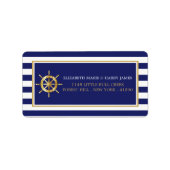 ヴィンテージ航海の金ゴールドホイール、海軍および金ゴールド結婚ズ ラベル (正面)