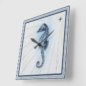 ヴィンテージ航海の魅力的乗馬 スクエア壁時計 (傾斜)